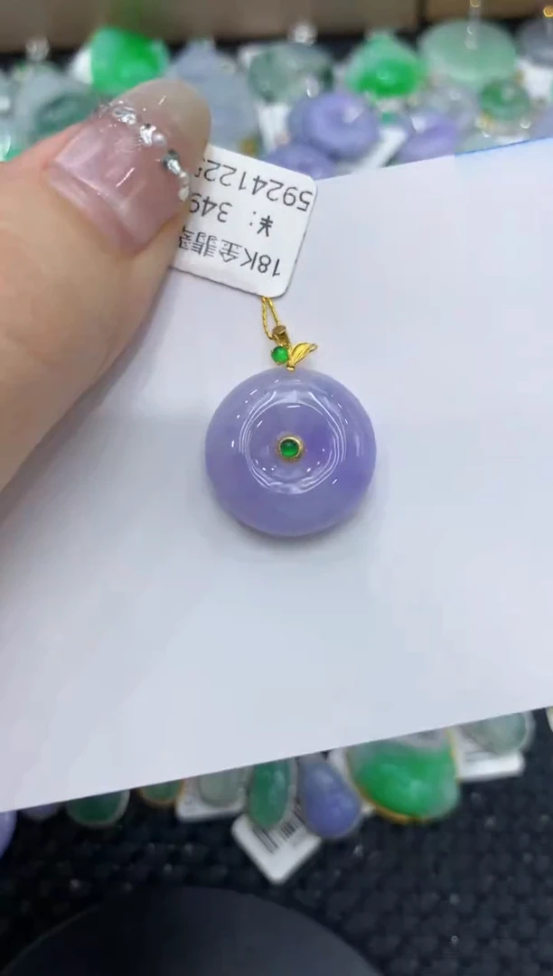 【闪购商品】翡翠颈饰18K金镶嵌222222222