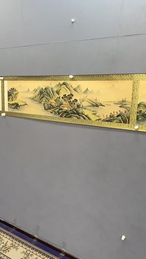 国画龙*智梅清绘画8pc山水长卷