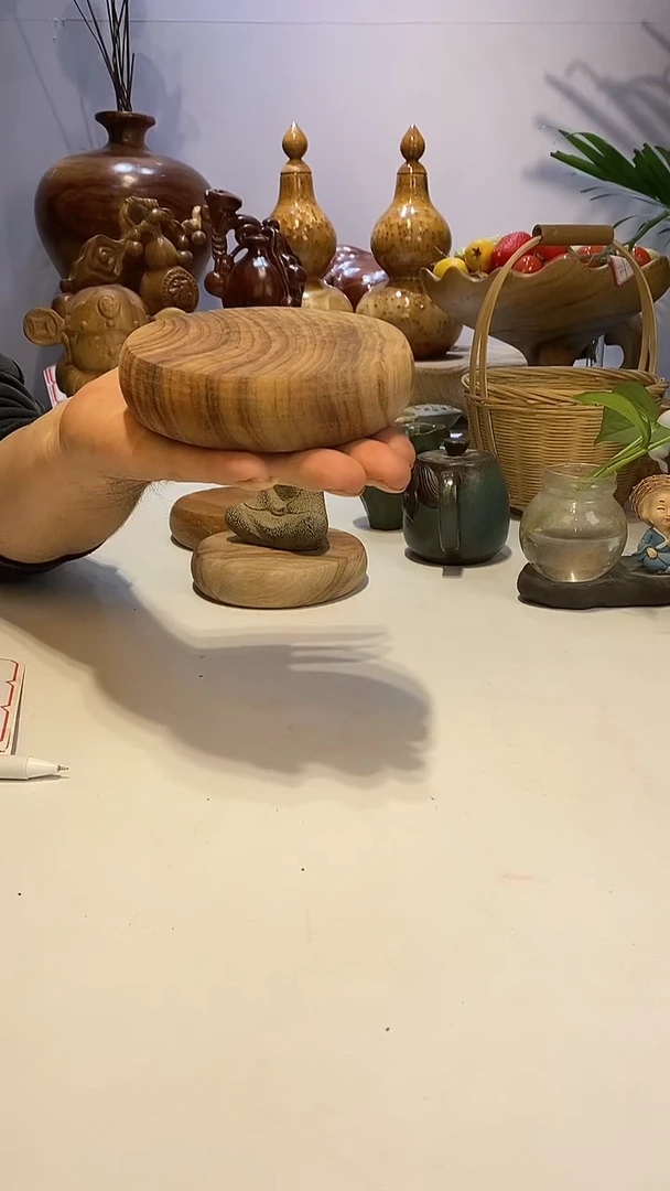 【闪购商品】香樟木A4微瑕原木杯垫3片/组，尺寸12*3