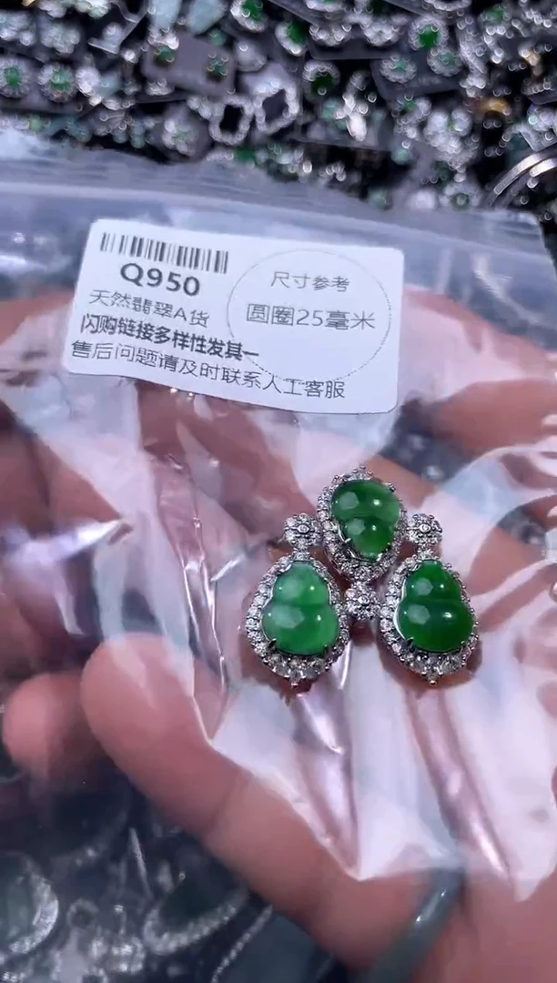 【闪购商品】翡翠颈饰未镶嵌Q950多样性发其一