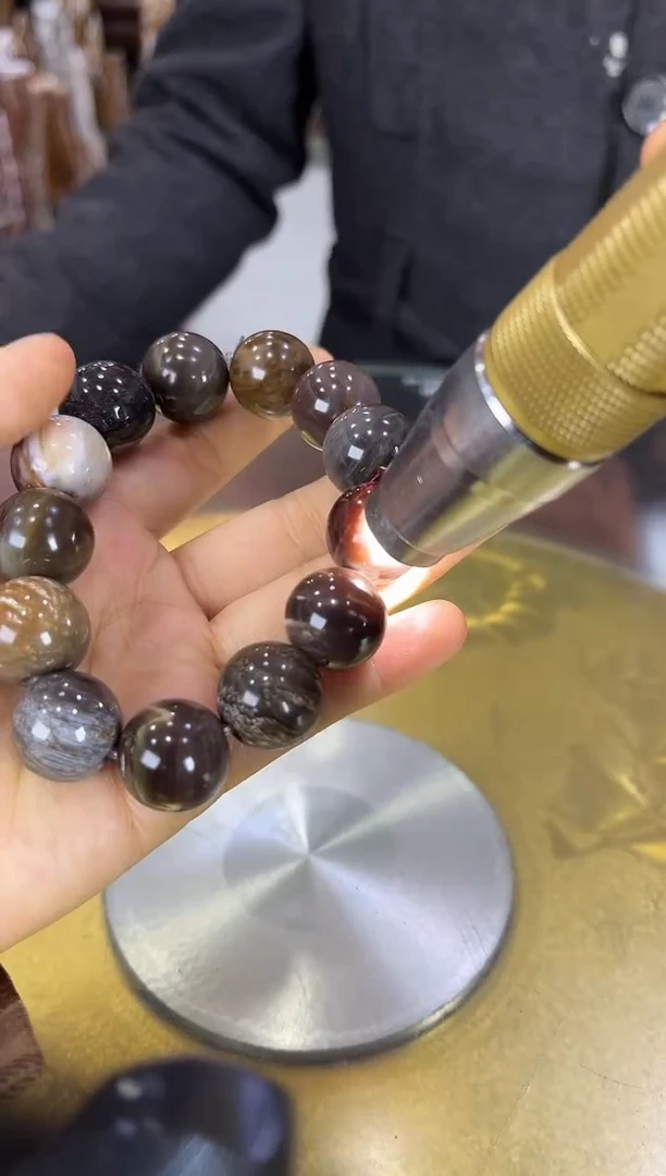 缅甸天然树化玉精品摆件