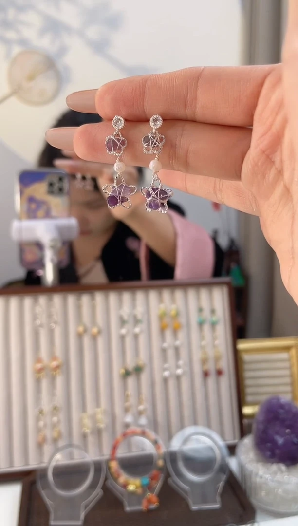 铜合金合金无1-1星星耳钉