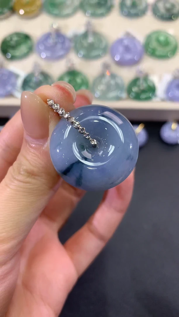 【闪购商品】翡翠吊坠(不含链)18K金镶嵌a44多样性一件发紫货有色差