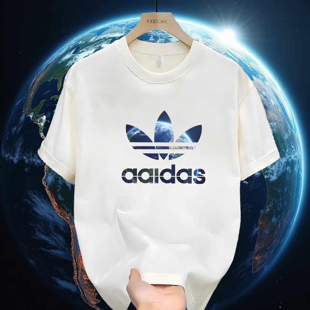 【官方奥特莱斯】品牌折扣 印花圆领短袖夏季T恤百搭薄款男装透气