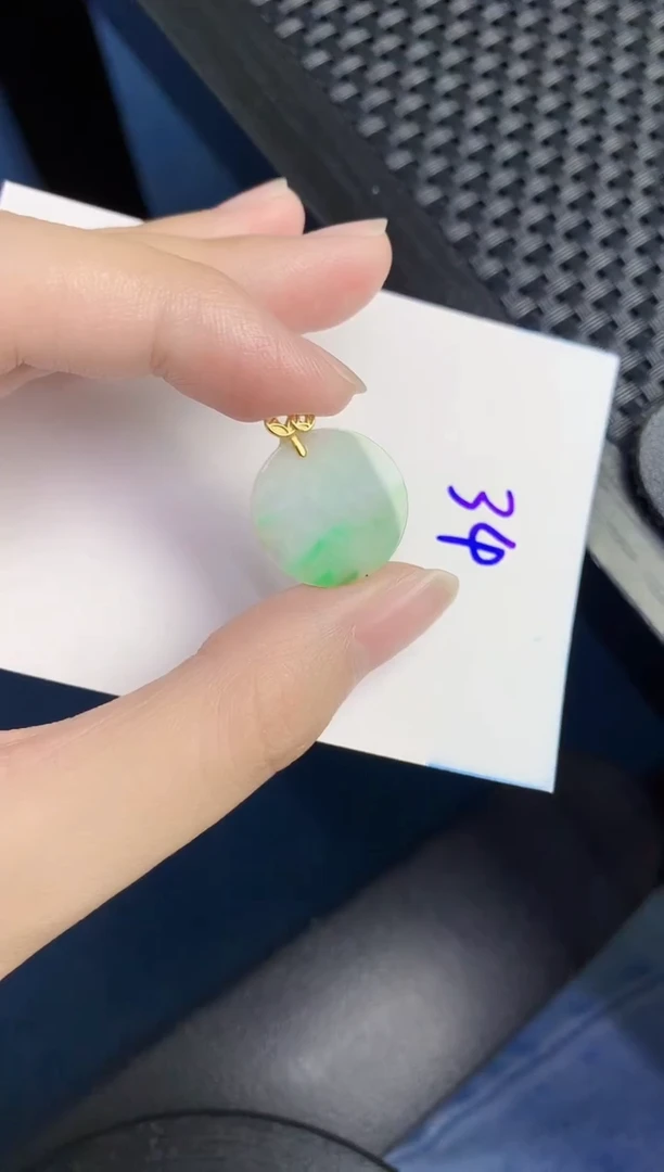 翡翠银S925镶嵌颈饰天然翡翠緬甸A貨