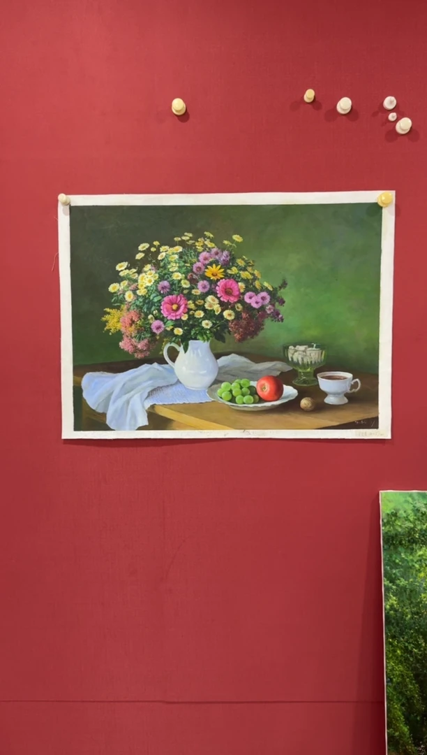 油画【原创·保真·带证书】朝鲜画家纯手绘油画作品--顺丰包邮--