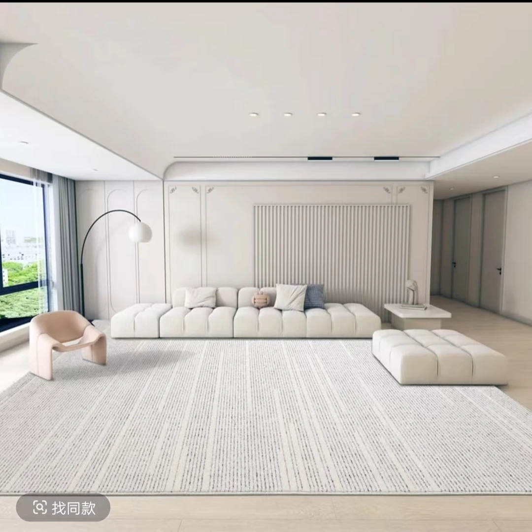 超高克重硅藻丝五防防水防污客厅地毯床边毯现代极简轻奢风BL-050