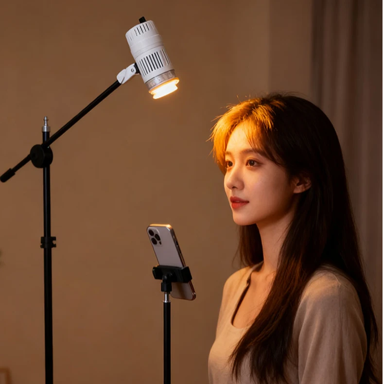 颜夫人直播发丝灯主播专用人鱼姬头顶灯神明少女灯多彩聚光氛围灯