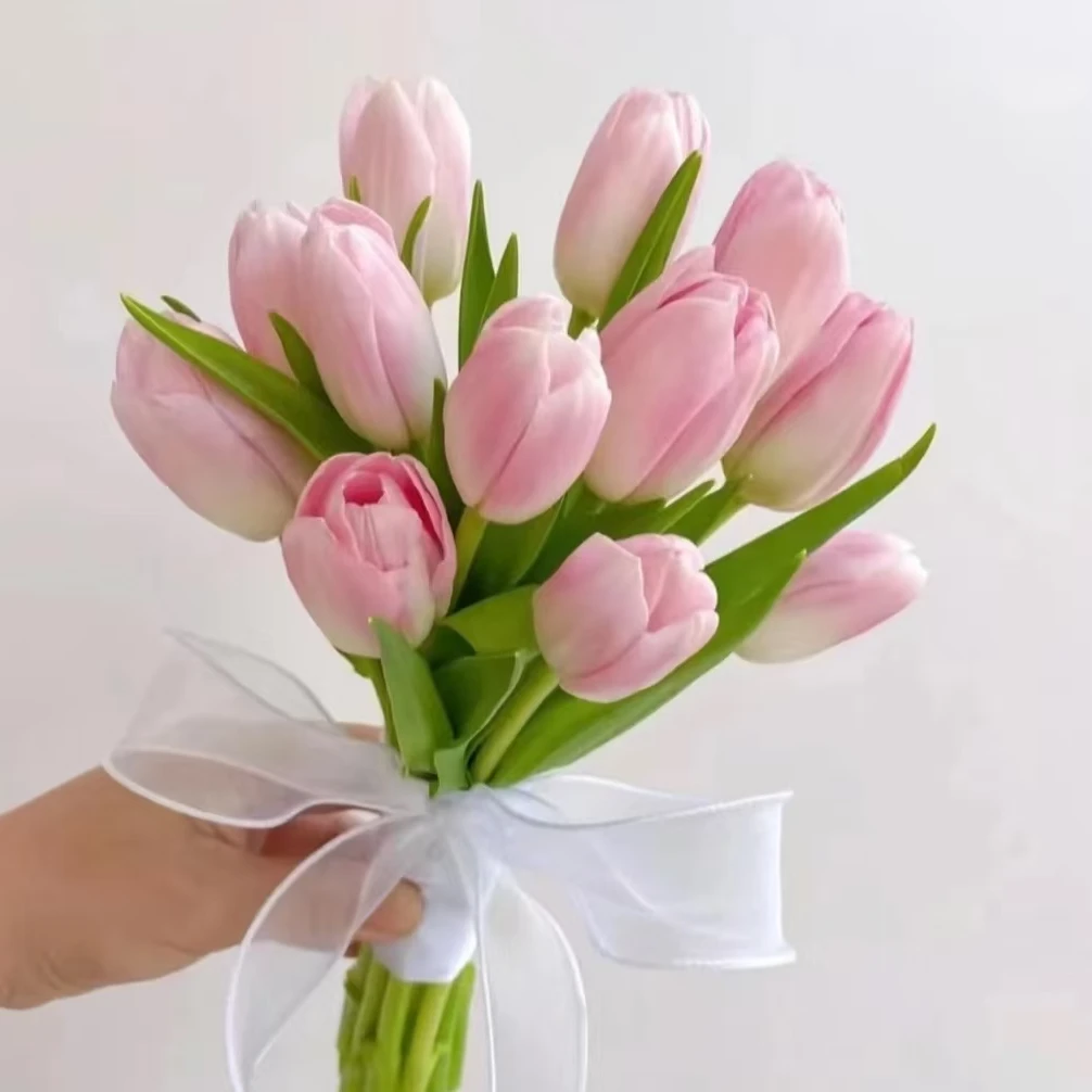 【AAA级】【荷兰进口】郁金香鲜花10支 水养毛边手捧花束室内插花水培鲜切花家用