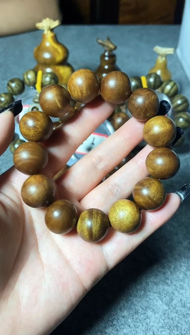 楠木（金丝楠）手串/手链【楠帝】小叶桢楠枯木老老黄料2.0