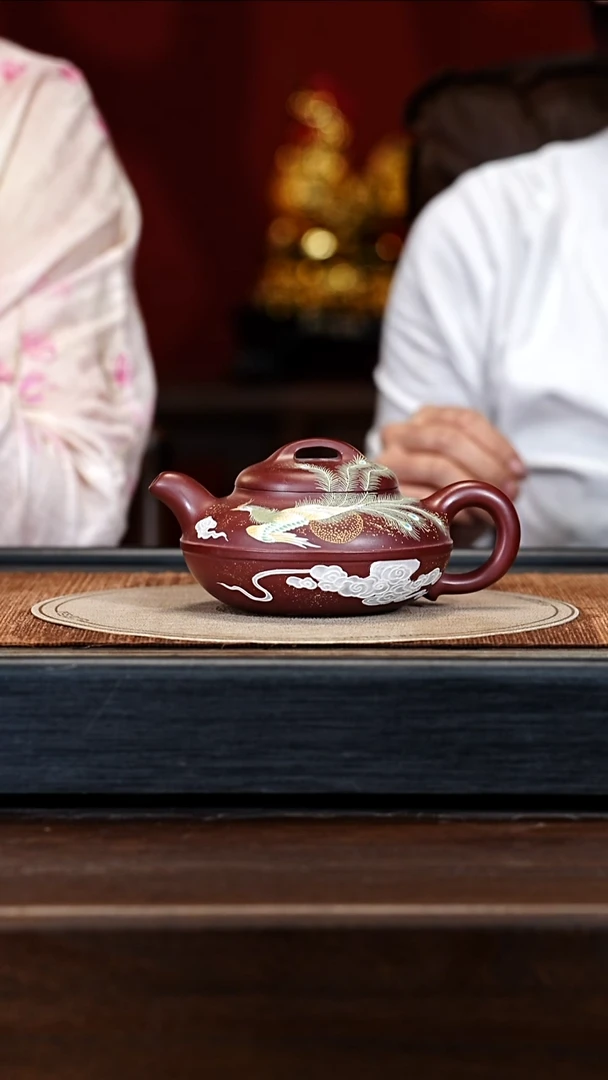 宜兴紫砂PHJ 龙血砂 线圆 300cc