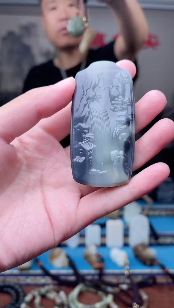 和田玉未镶嵌挂件1