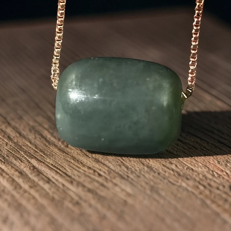 【福袋】天然和田玉青玉路路通吊坠（赠链，多样性发一，微瑕）