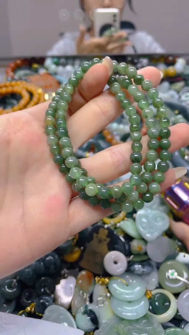 颈饰未镶嵌翡翠4MM/ T /翡翠A货，一件也是批发价