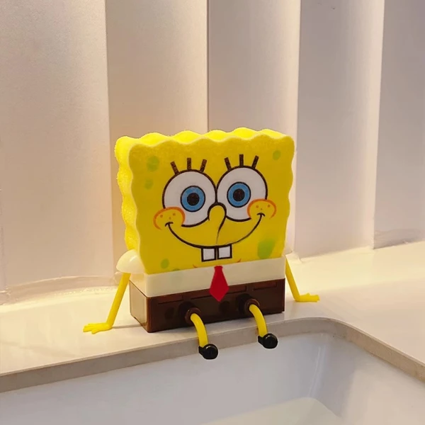 可爱洗碗海绵刷碗神器海绵宝宝洗碗擦洗碗布百洁布吸水海绵块