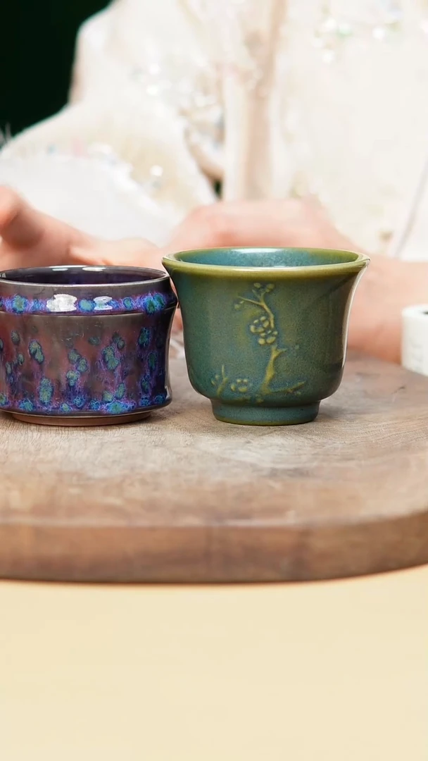 钧瓷作品—郑郑—杯+杯—736