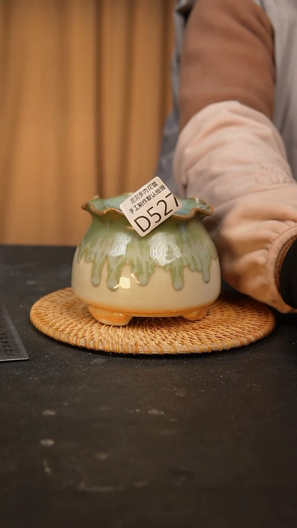 【闪购商品】瓷片景德镇泥泥多肉陶瓷花盆