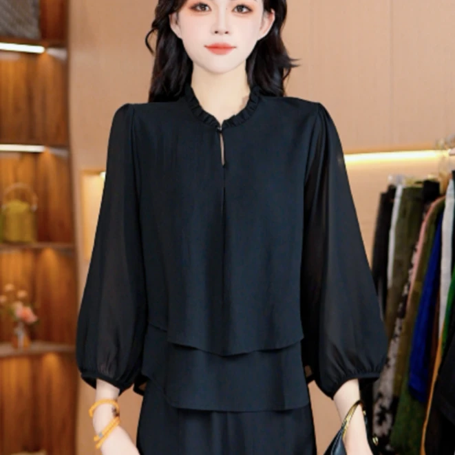 7790-20（黑灰）新款女士小衫