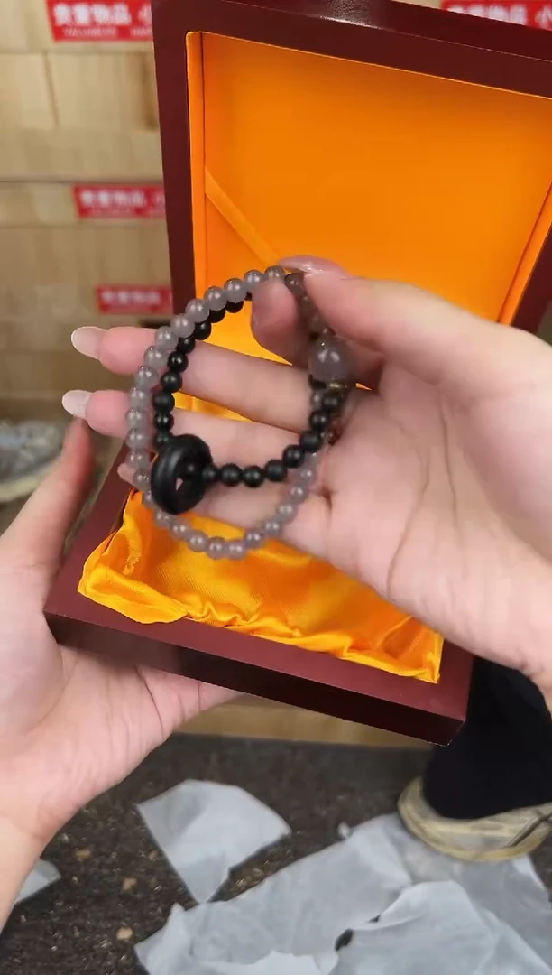 万家文玩阁黑檀双圈链接@@SP040