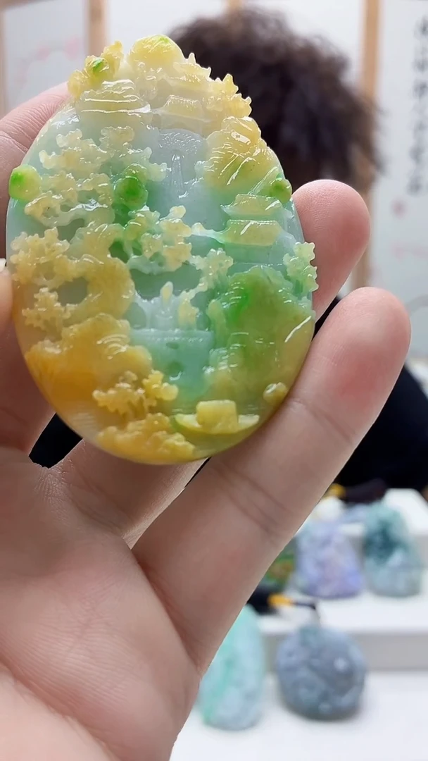 未镶嵌定制翡翠4688bb-毛货挂件71
