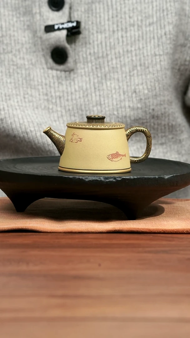 【闪购商品】紫砂茶壶五堂  鱼罩-天一生水