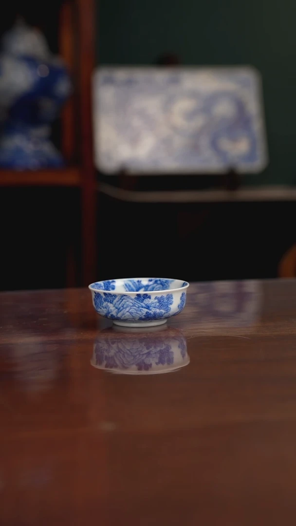 晓月柴窑 山水主人杯