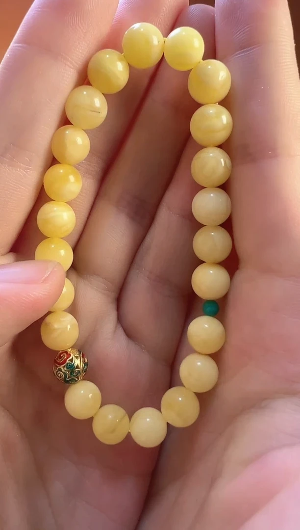 未镶嵌蜜蜡手串蜜蜡8mm【微瑕】