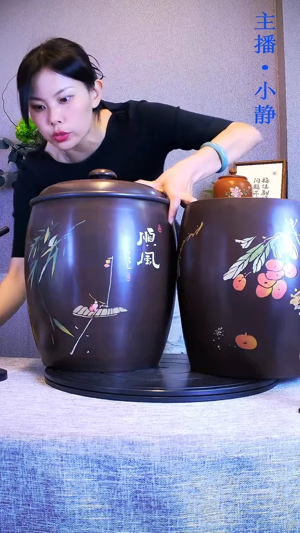 果*全手工紫陶茶罐精磨357饼10片2只138