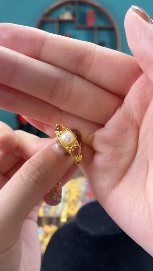 非遗手工花丝镶嵌戒指