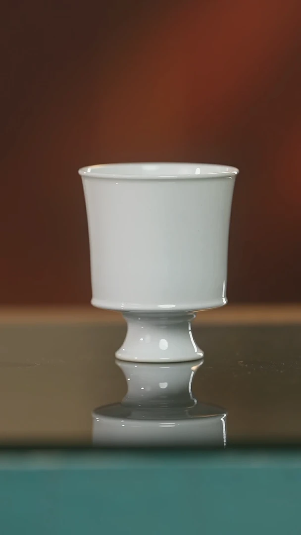 杯子陶瓷白胎高足杯白胎高足杯