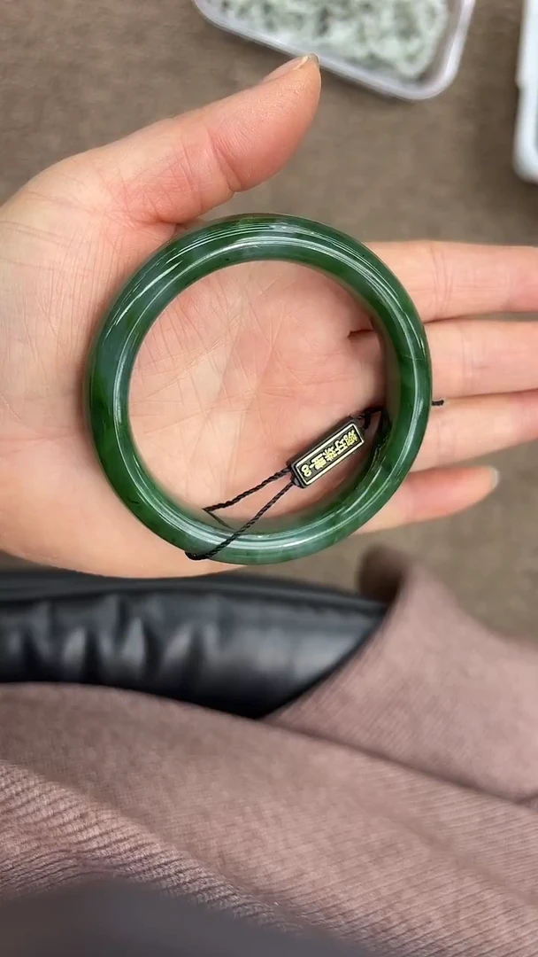 项链未镶嵌和田玉59MM碧玉猫眼手镯