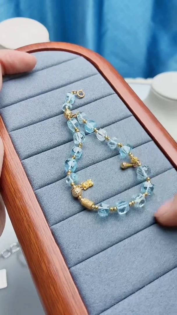 银S925镶嵌托帕石手链304ZB1112产品一个（多样性）