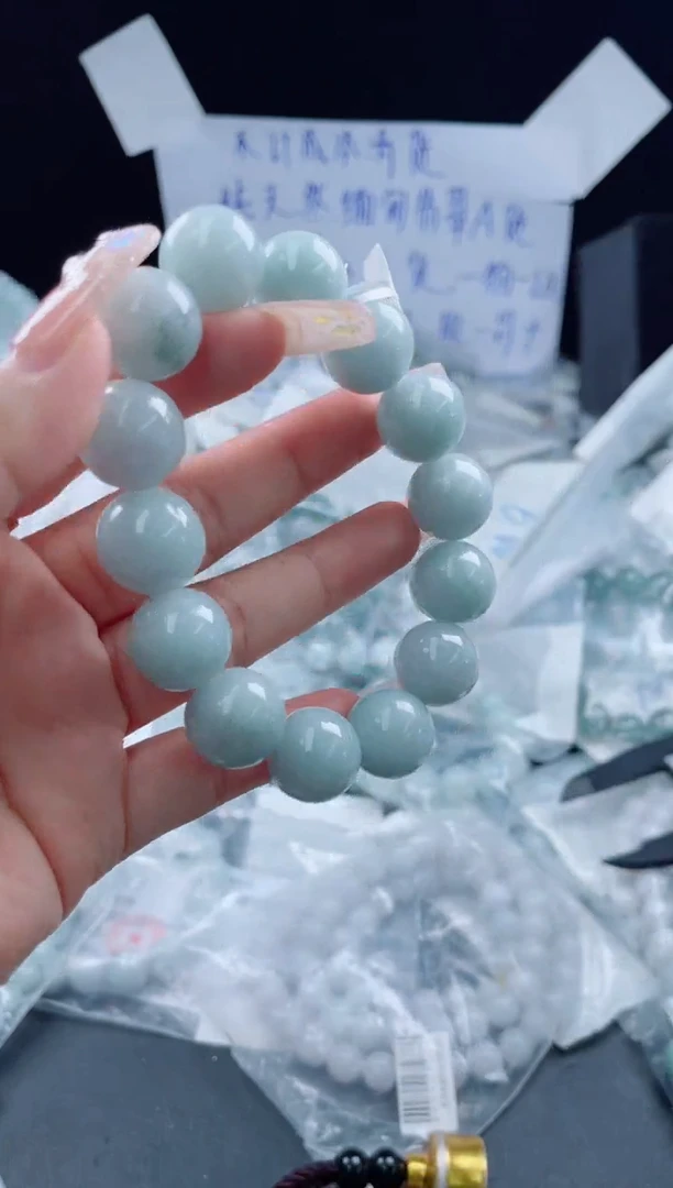 未镶嵌定制翡翠珠串