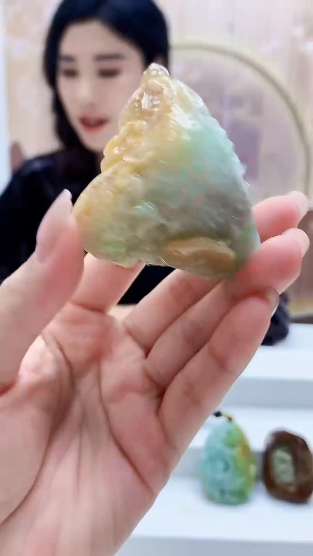 定制翡翠未镶嵌4829lr-毛货挂件67