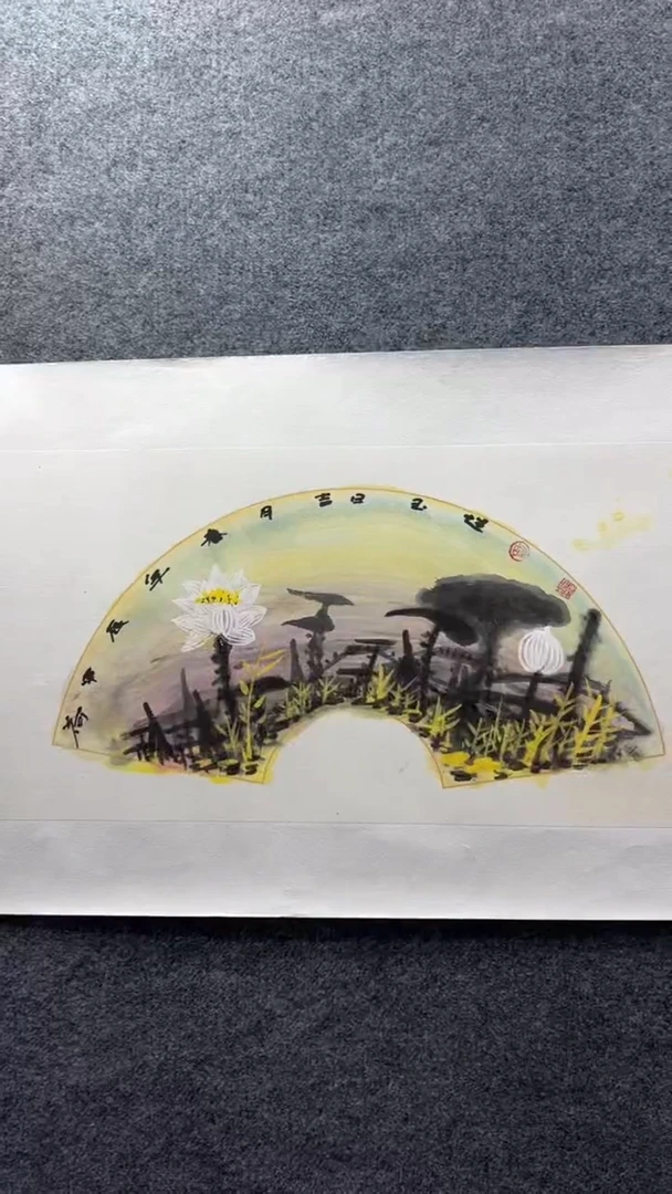 国画胡玉超/国画/重彩荷花