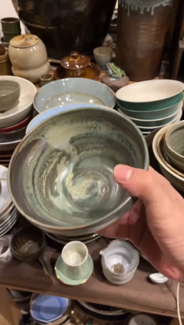 【闪购商品】瓷片866油画立口斗笠米饭碗1个