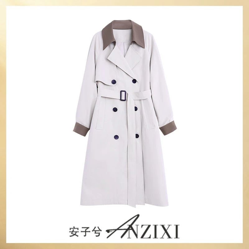 【李不了055】休闲韩版通勤百搭女式风衣AZX223F1178