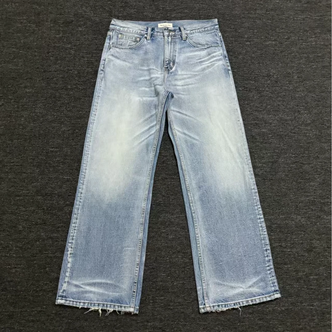 重磅高货孤品阔腿男士百搭街头美式宽松牛仔裤