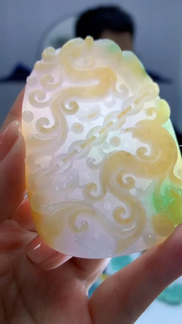 【闪购商品】定制翡翠未镶嵌5153ms-毛货挂件36