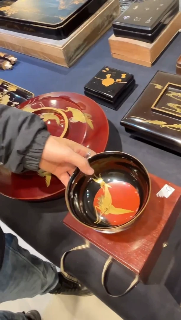 高肉金莳绘 杯洗