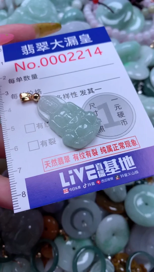 翡翠未镶嵌吊坠(不含链)2214