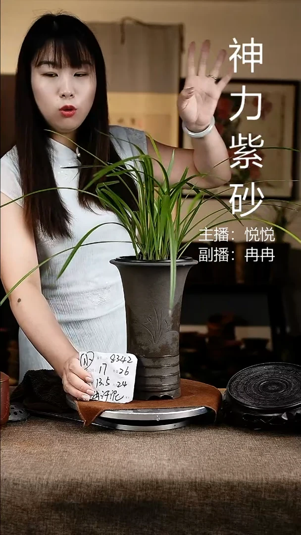 紫砂花盆花卉工艺8342