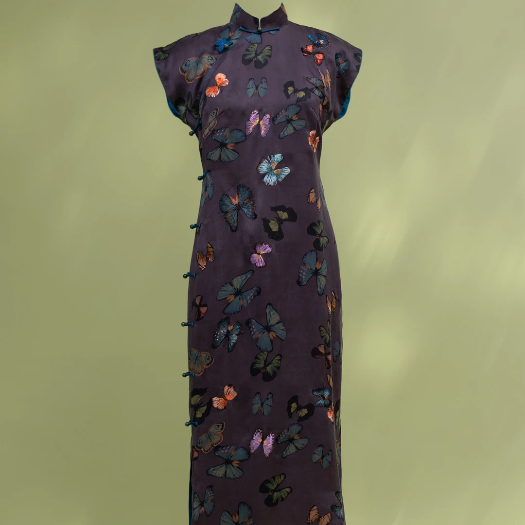 26 茧迹原创中式刺绣孤品旗袍「晓梦」