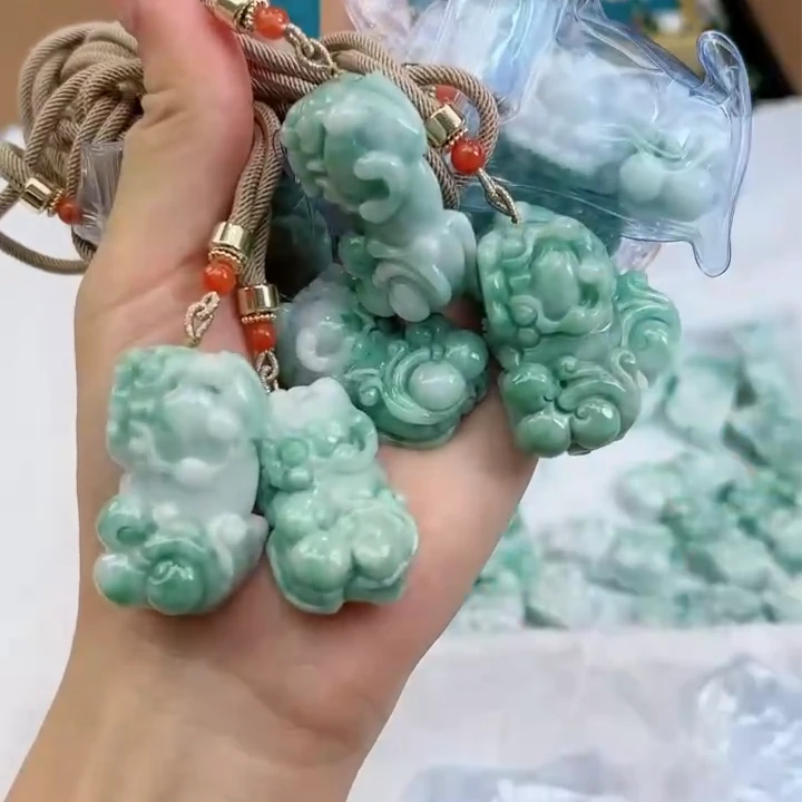 菲菲珠宝好*40703翡翠貔貅约23*41mm吊坠~多样性发一