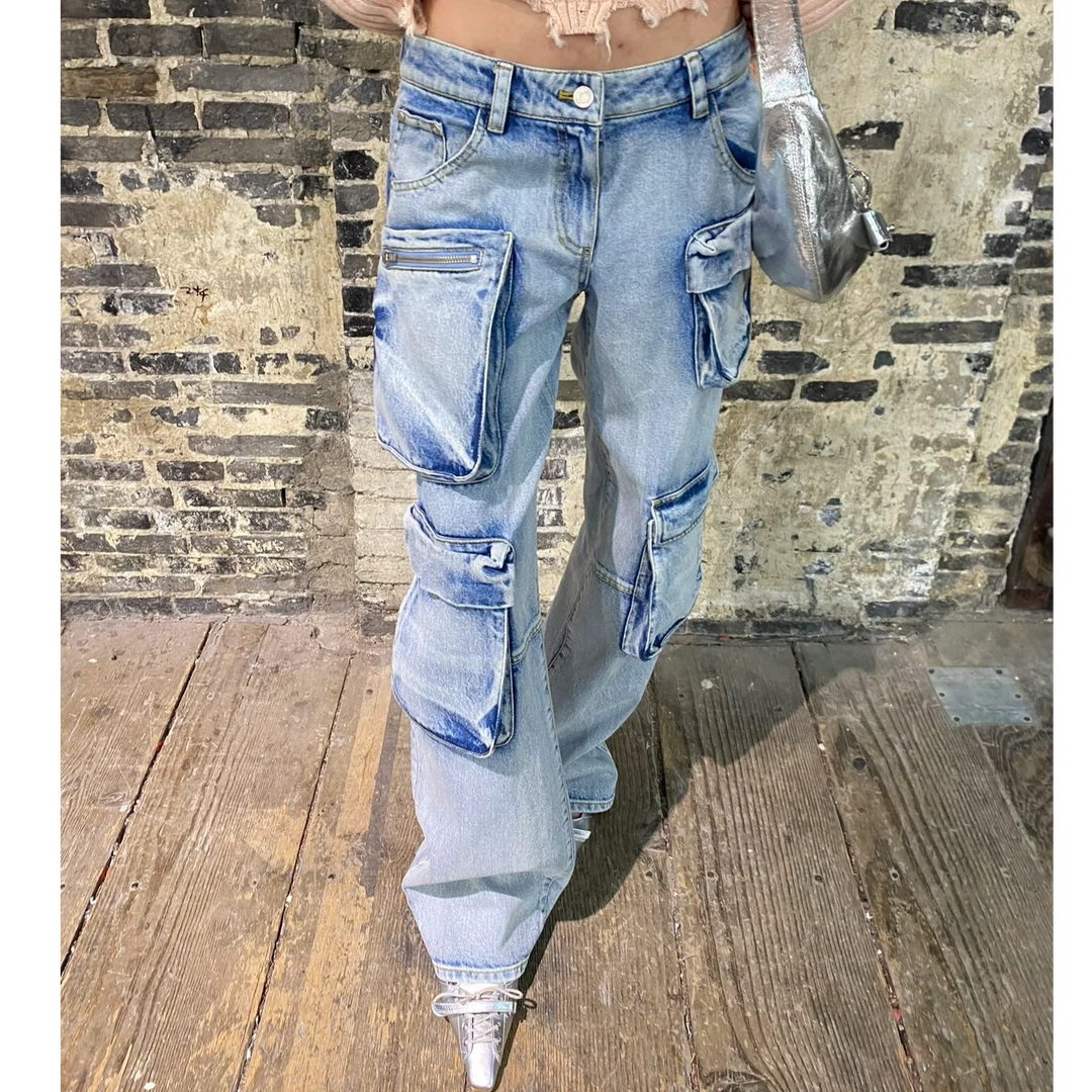 【LOCAT】 openyy  工装口袋牛仔裤  OYY106