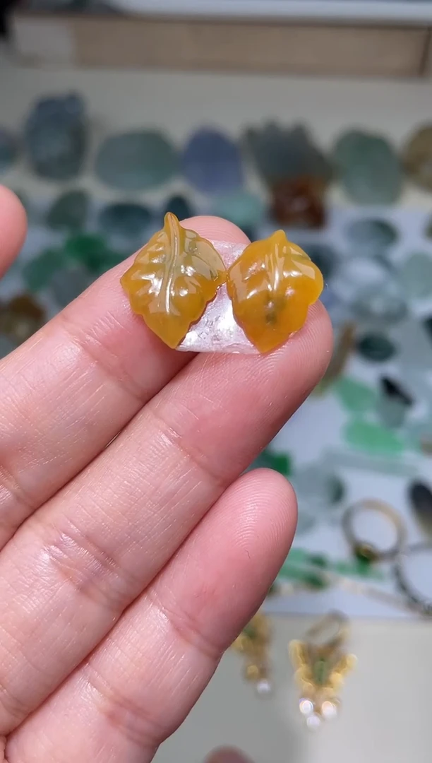 未镶嵌定制翡翠叶子 800+80