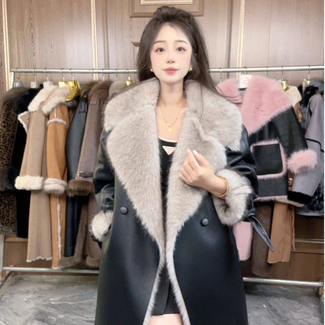 【婷婷推荐DH92】宽松型女士冬季长袖时尚长款秋冬女厚款加厚网红