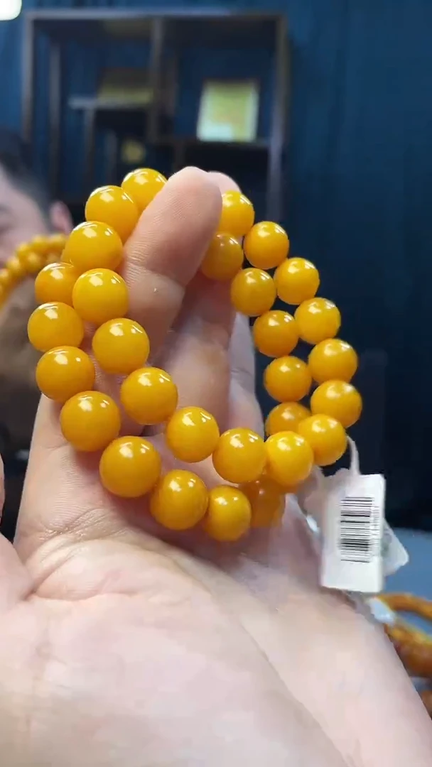手串琥珀未镶嵌蜜蜡圆珠手串（多样性发其一）