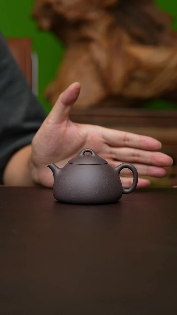 茶壶紫砂宜兴原矿  天青泥  冬心秦权  150CC微瑕