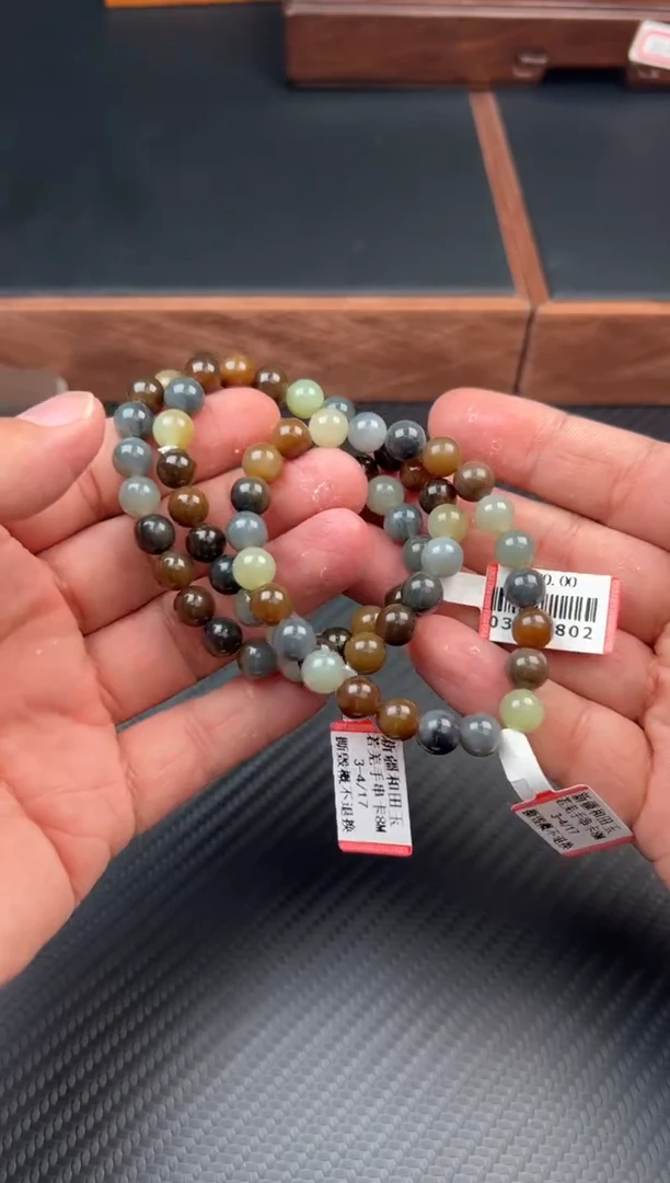 手串未镶嵌和田玉若羌微色差卡８M多样性发货拍一发一